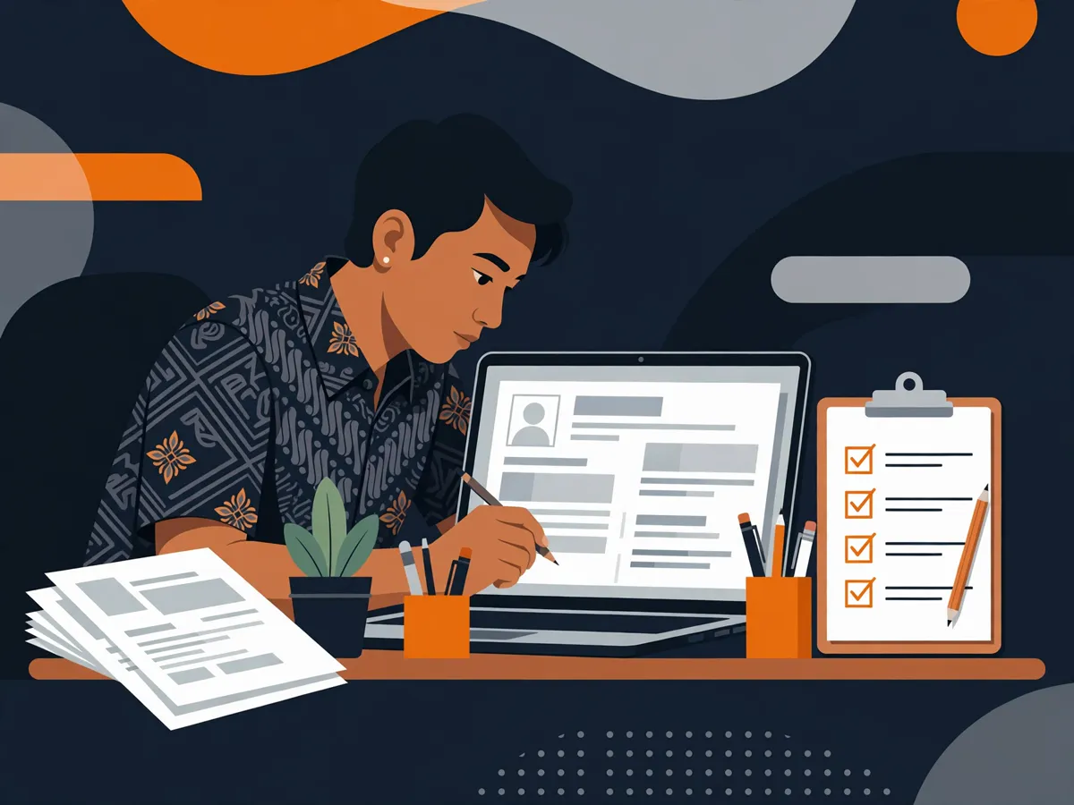 Ilustrasi membandingkan surat lamaran generik dengan versi yang sudah diperbaiki